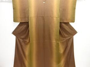 壷垂れ模様織り出し暈し一つ紋色無地着物